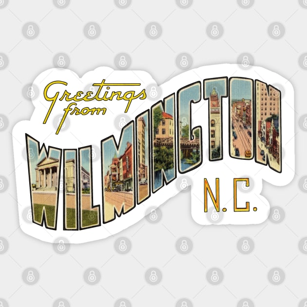 Greetings from Wilmington Sticker by reapolo